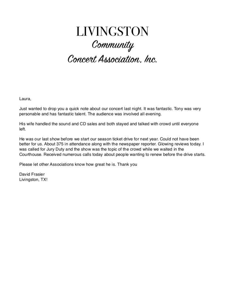 Livingston Community Concerts