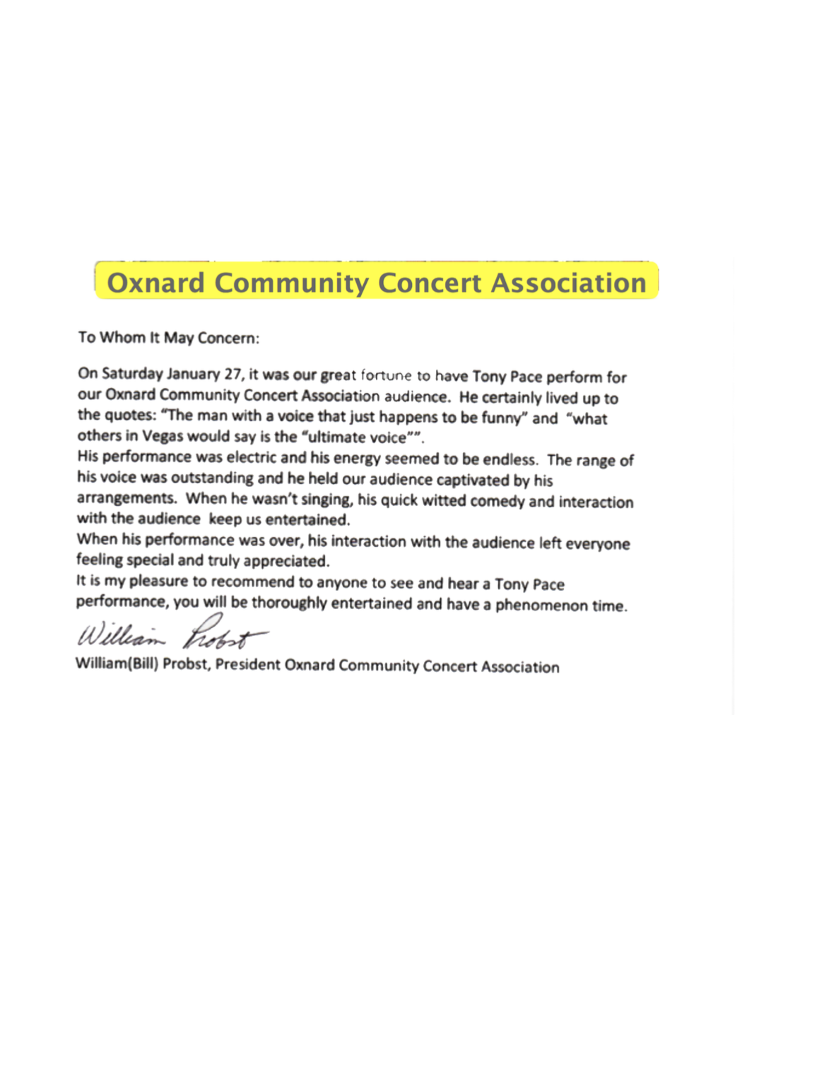 Oxnard Community Concerts